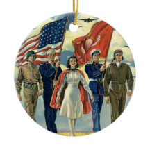 Vintage Patriotic, Proud Military Personnel Heros
