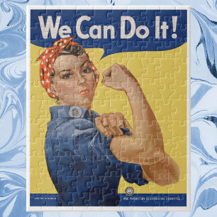 Vintage Patriotic Rosie the Riveter, We Can Do It! Jigsaw Puzzle