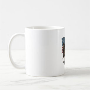Vintage Patriotic Running Horses Vector Design_1 Coffee Mug