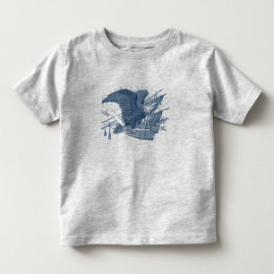 Vintage Patriotic Screaming Eagle USA Flag Arrows Toddler T-Shirt