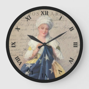 Vintage Patriotic Sewing Clock