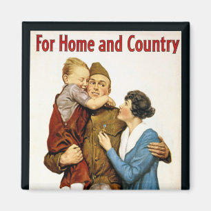 Vintage Patriotic Soldier for Victory Liberty Loan Magnet