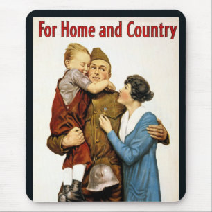 Vintage Patriotic Soldier for Victory Liberty Loan Mouse Mat