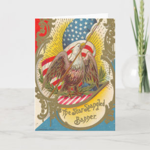 Vintage_Patriotic_Star Spangled Banner_Card Card