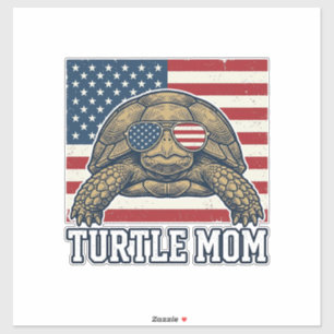 Vintage Patriotic Turtle Mum Shirt Design_1