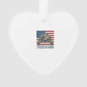 Vintage Patriotic Turtle Mum Shirt Design_1 Ornament