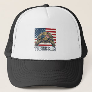 Vintage Patriotic Turtle Mum Shirt Design_1 Trucker Hat