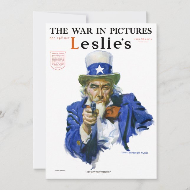 Vintage Patriotic Uncle Sam Magazine Cover Art (Front)