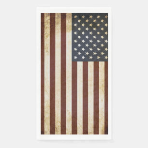 Vintage Patriotic USA FLAG  Napkin