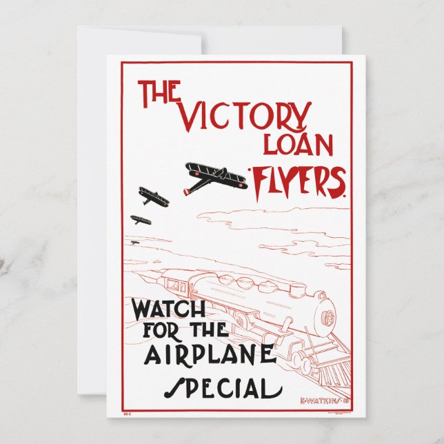 Vintage Patriotic, Victory Loan Flyers Aeroplanes (Front)