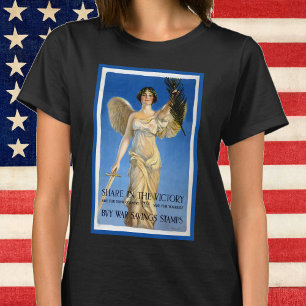 Vintage Patriotic Woman Angel, Buy War Bonds T-Shirt