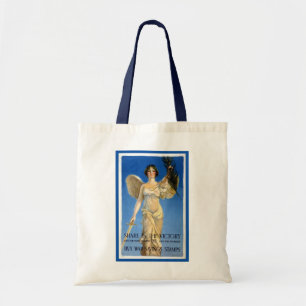 Vintage Patriotic Woman Angel, Buy War Bonds Tote Bag