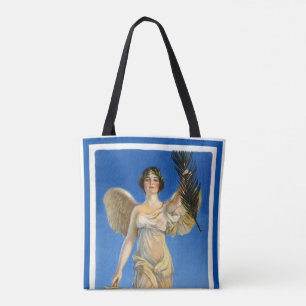 Vintage Patriotic Woman Angel, Buy War Bonds Tote Bag