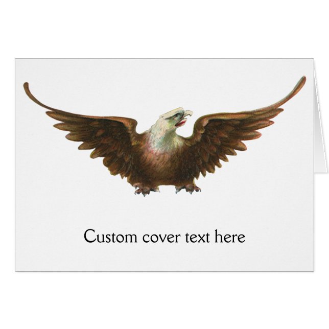 Vintage Patriotism American Bald Eagle Bird Flying (Front Horizontal)
