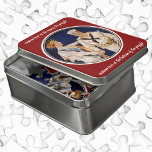 Vintage Patriotism, Lady Liberty with Navy Seaman Jigsaw Puzzle<br><div class="desc">Vintage illustration patriotic 4th of July holiday image featuring Lady Liberty (the statue) wearing an American flag and shaking hands with a proud naval seaman. United States of America national symbols of patriotism and freedom. Originally a military recruiting poster.</div>