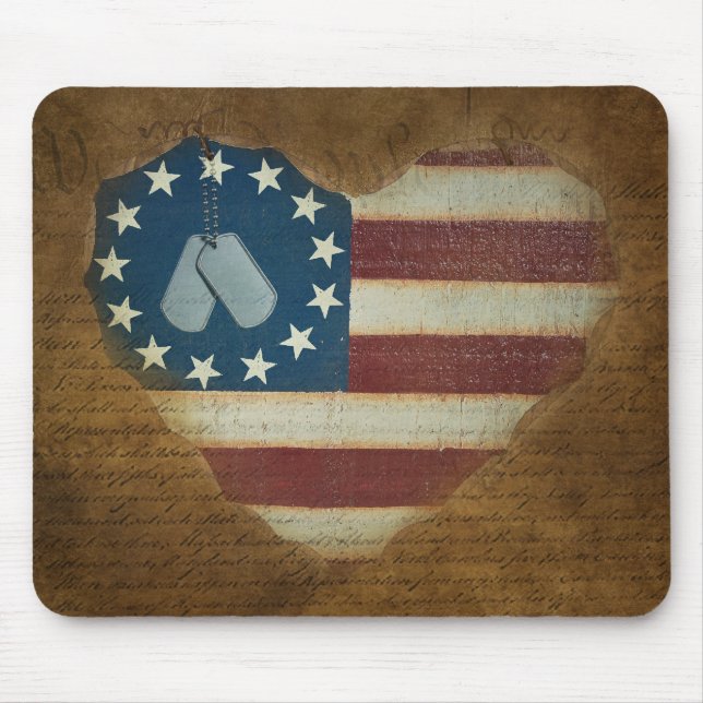 Vintage Patriotism Mouse Mat (Front)