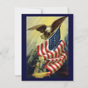 Vintage Patriotism, Patriotic Eagle American Flag