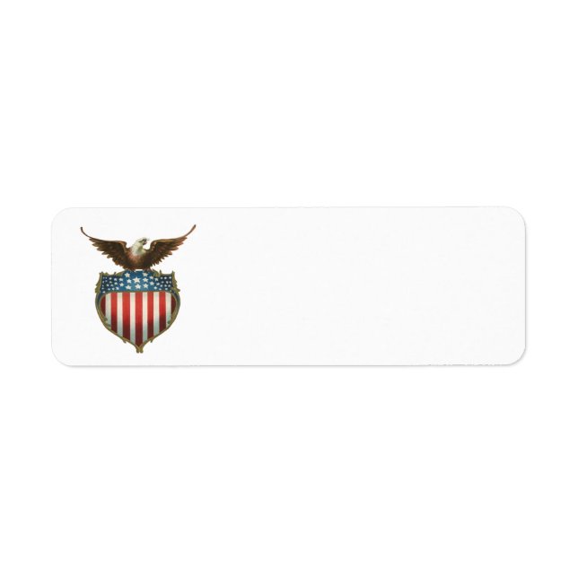 Vintage Patriotism, Proud Eagle over American Flag (Front)