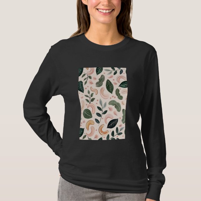 Vintage Pattern Art Cashew Nuts T-Shirt (Front)