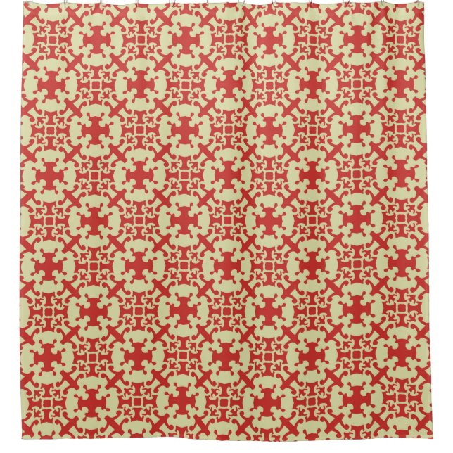 Vintage pattern art designabstract, antique, arabe shower curtain (Front)