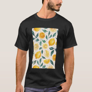 Vintage Pattern Art Fruit Lemon Watercolor 3 T-Shirt