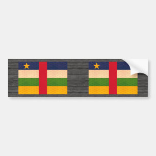 Vintage Pattern Central African Flag Bumper Sticker