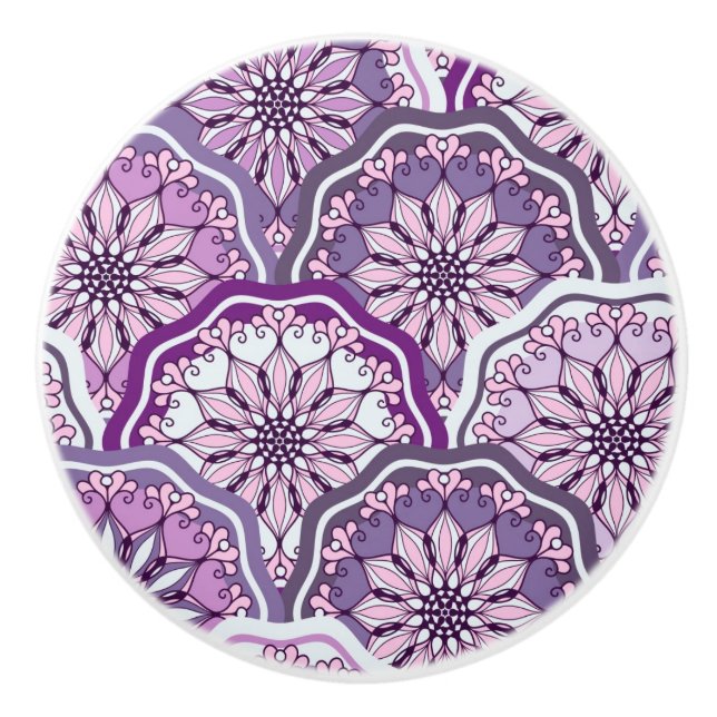 Vintage Pattern Ceramic Knob (Front)