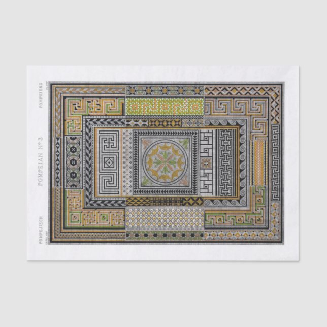 Vintage pattern decoupage tissue paper (Front)