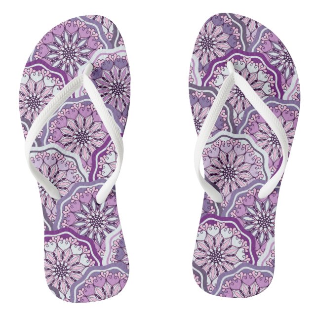 Vintage Pattern Flip Flops (Footbed)