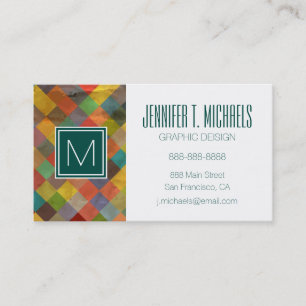 Vintage pattern. Geometric. Business Card