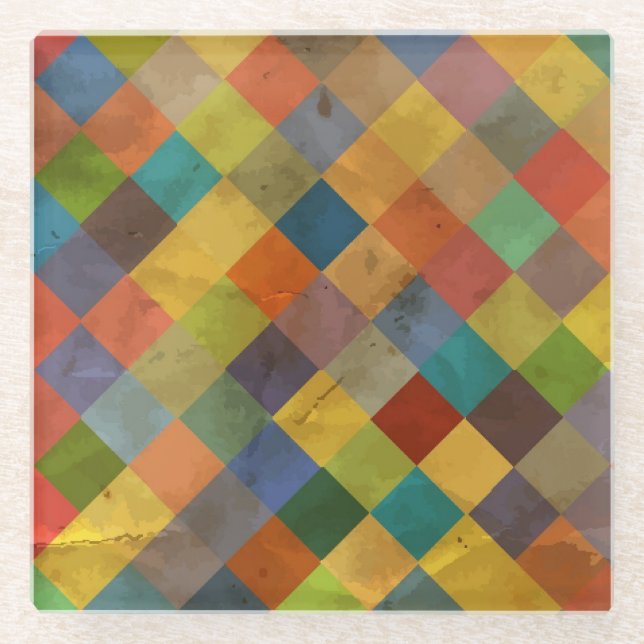 Vintage pattern. Geometric. Glass Coaster (Front)