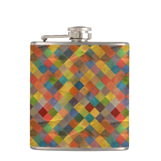 Vintage pattern. Geometric. Hip Flask (Front)
