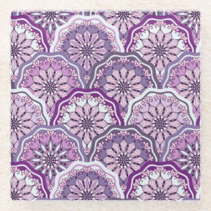 Vintage Pattern Glass Coaster