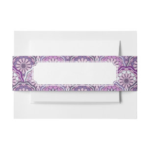 Vintage Pattern Invitation Belly Band