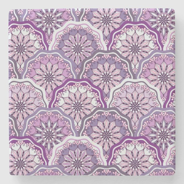 Vintage Pattern Stone Coaster (Front)