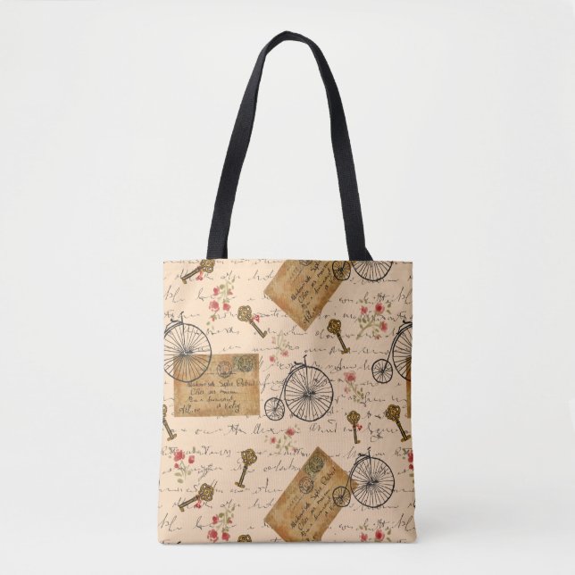 vintage pattern tote bag (Front)