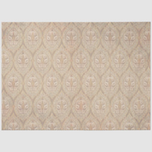 Vintage Pattern Wallpaper Ephemera Beige Decoupage Tissue Paper