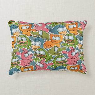 Vintage pattern with cartoon animals decorative cushion