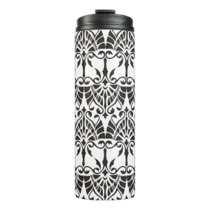 vintage pattern with floral and geometrical orname thermal tumbler