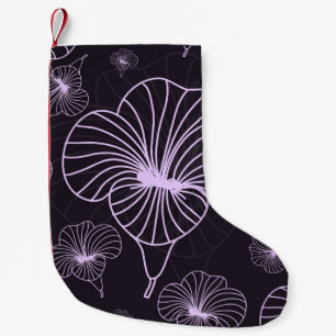 Vintage pattern with floral theme. Background with Small Christmas Stocking