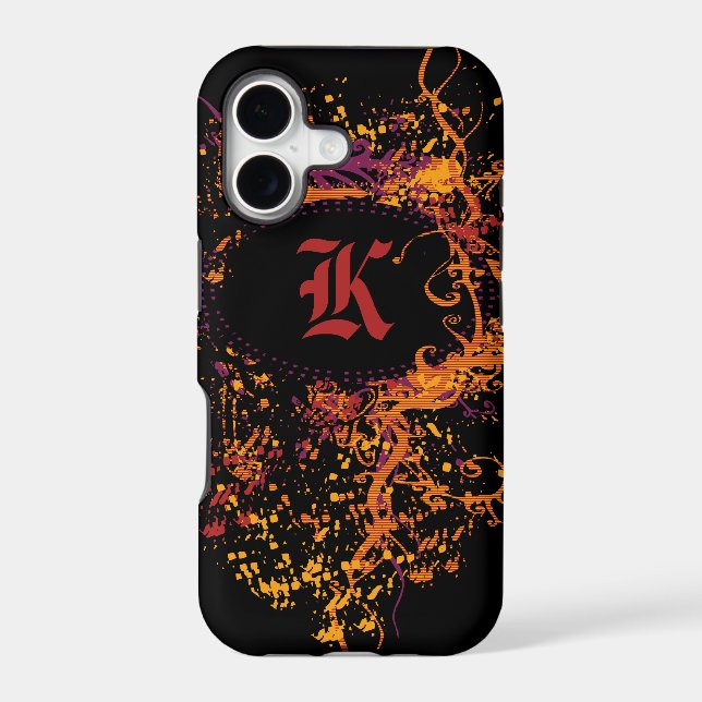 Vintage Pattern with Monogram K (Back)