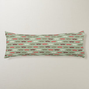 Vintage pattern with moustache body cushion