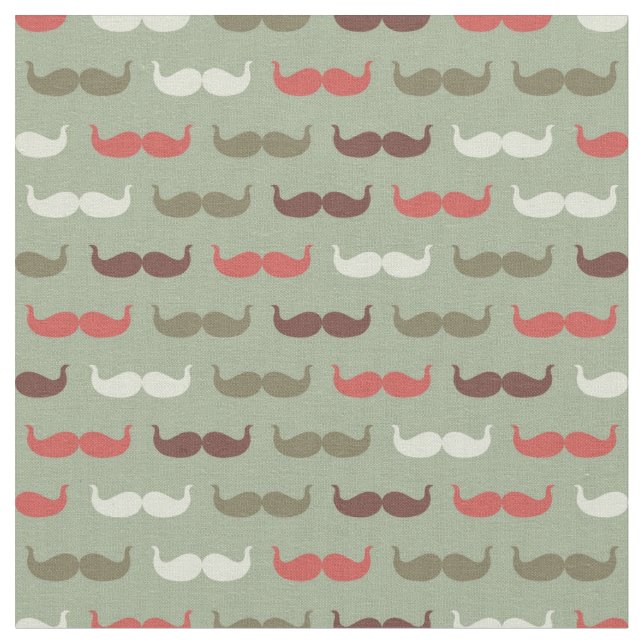 Vintage pattern with moustache fabric (Close Up)