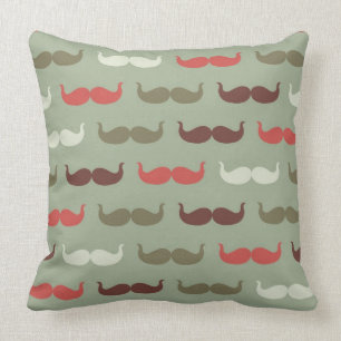 Vintage pattern with mustache cushion