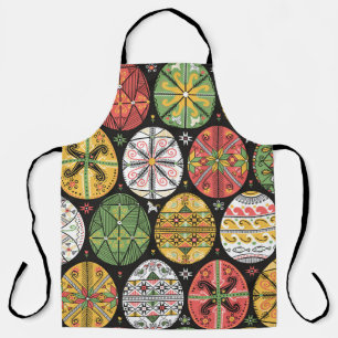 vintage pattern with pysanky. Easter eggs pattern. Apron