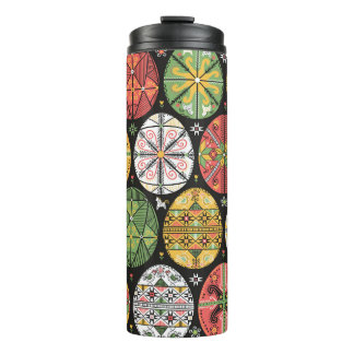 vintage pattern with pysanky. Easter eggs pattern. Thermal Tumbler