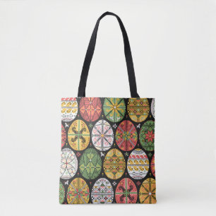 vintage pattern with pysanky. Easter eggs pattern. Tote Bag