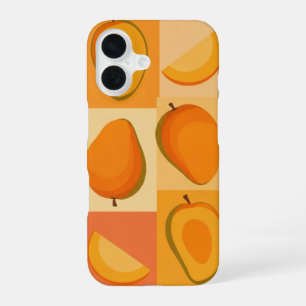 Vintage Pattern with Stylised Mangoes iPhone 16 Case