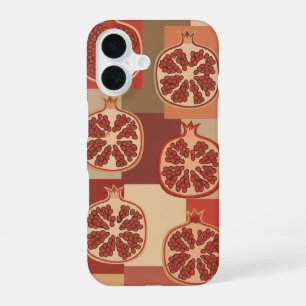 Vintage Pattern with Stylised Pomegranates iPhone 16 Case
