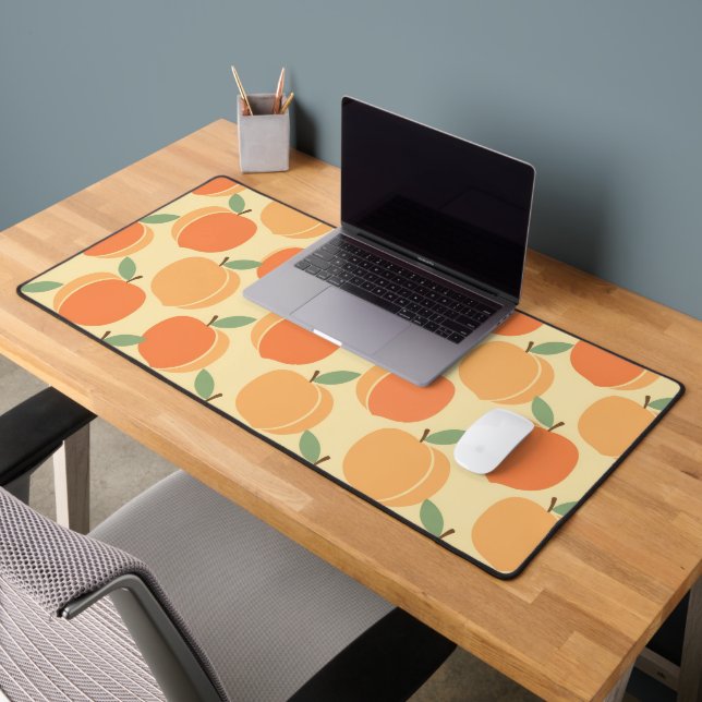 Vintage Pattern with Stylized Peaches Desk Mat (Office 2)